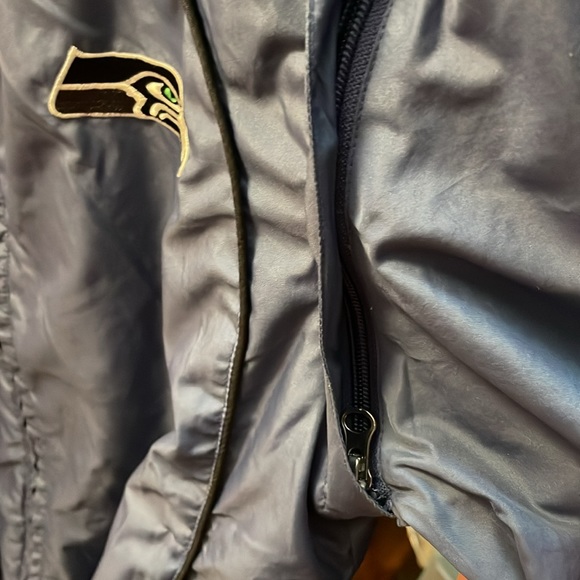 Blue Windbreaker Jacket with Seattle Seahawks Logo - Picture 3 of 6
